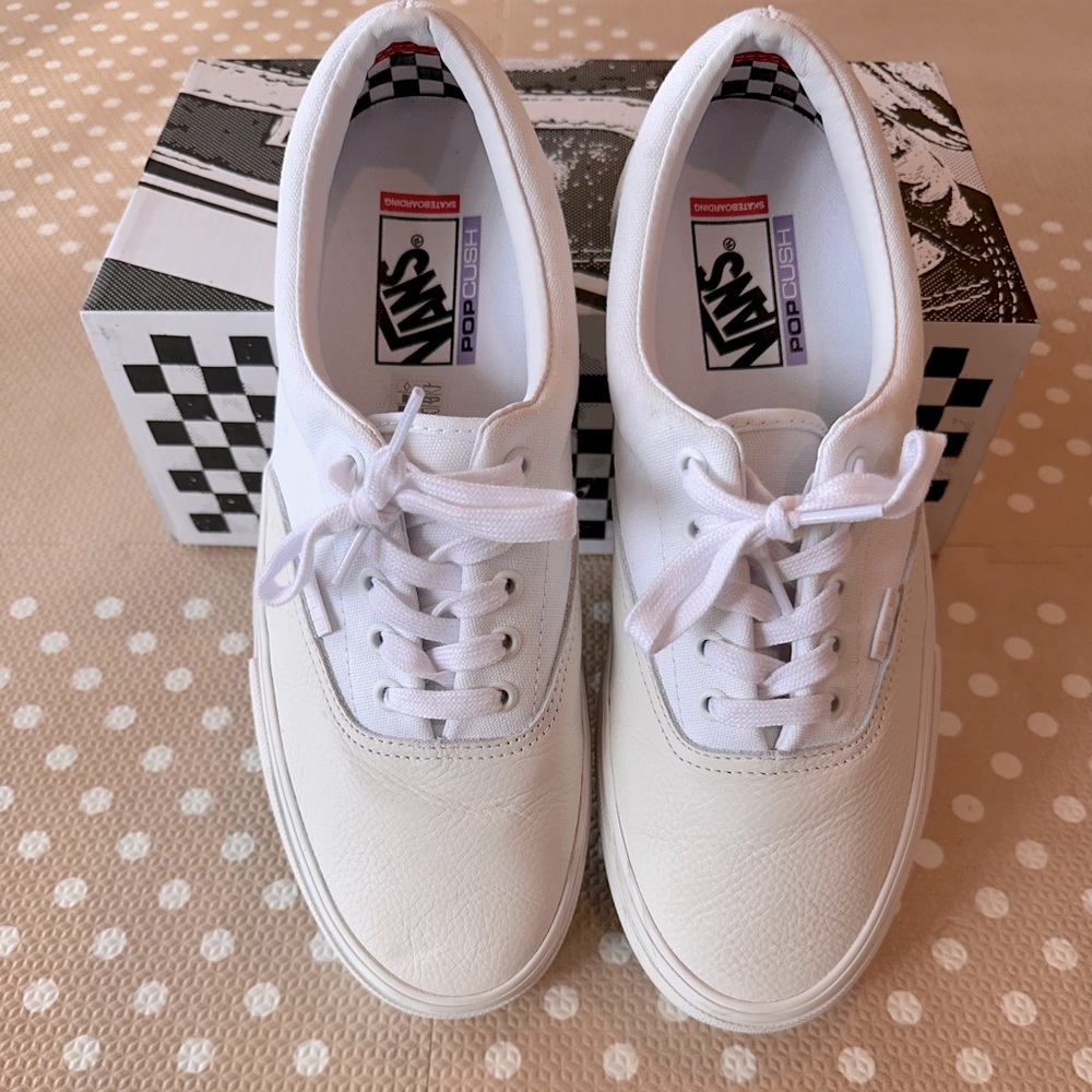 Vans Skate Era Leather White/White Men’s 10.5